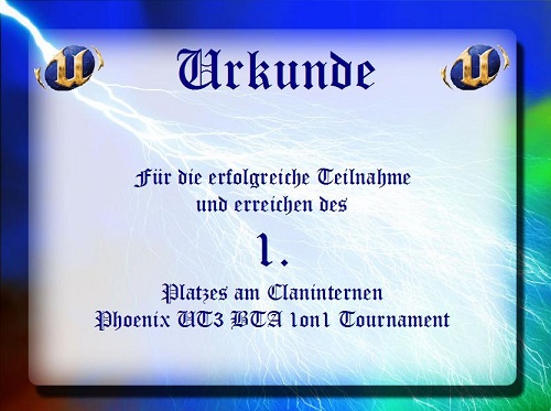 Platz 1 im PHX BTA Tournier Platz 1 im PHX BTA Tournier